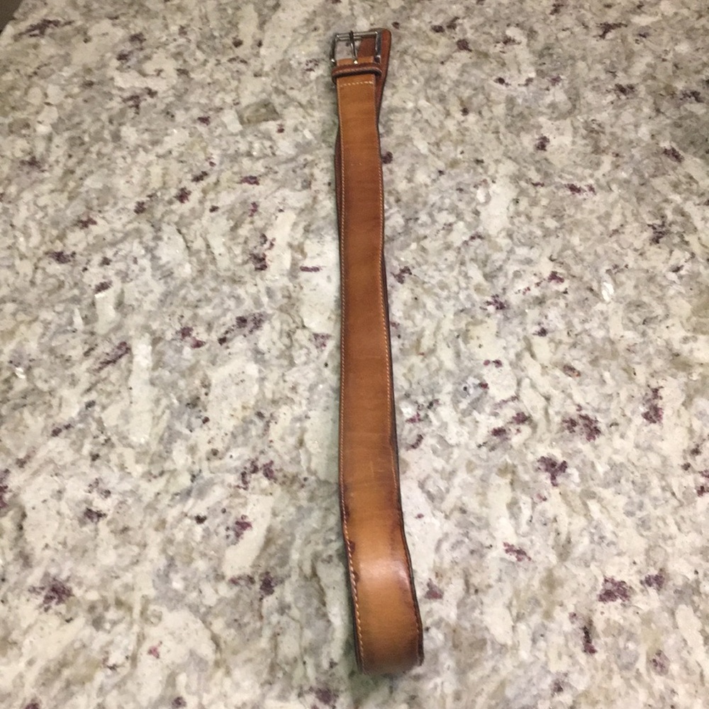 Light Brown leather belt. Size 42